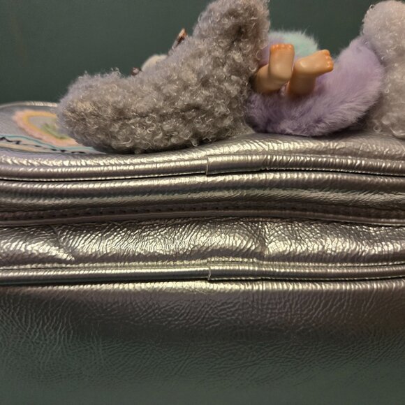 Y2K Silver Handbag w/Optional Backpack Straps-Embellished with Plush Baby Molly main image 14